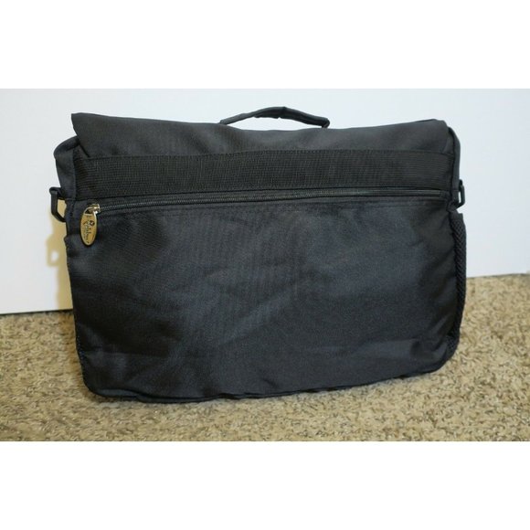 Excalibur Casino Hotel Las Vegas Messenger Laptop Bag Black Zipper Metal Buckles - Picture 3 of 6